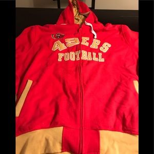 San Francisco 49ers zip up hoodie